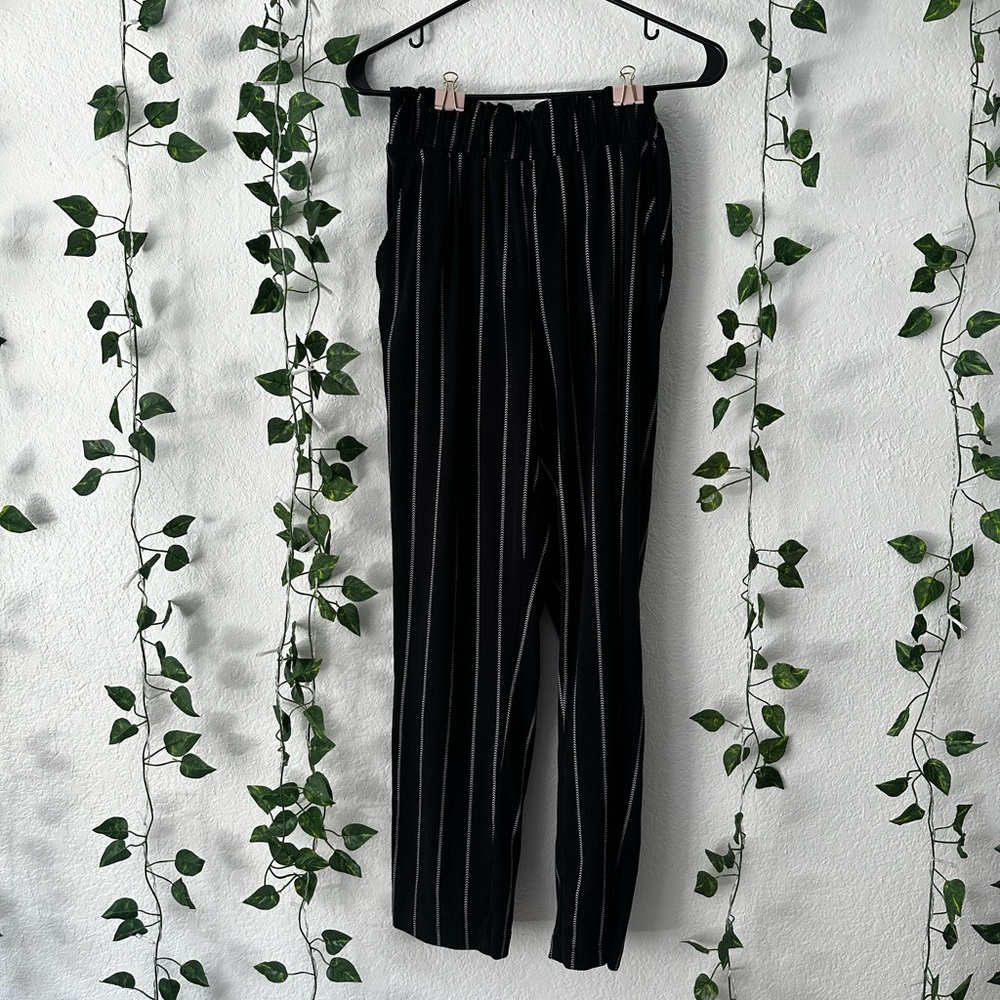 Joe B black pinstripe pants